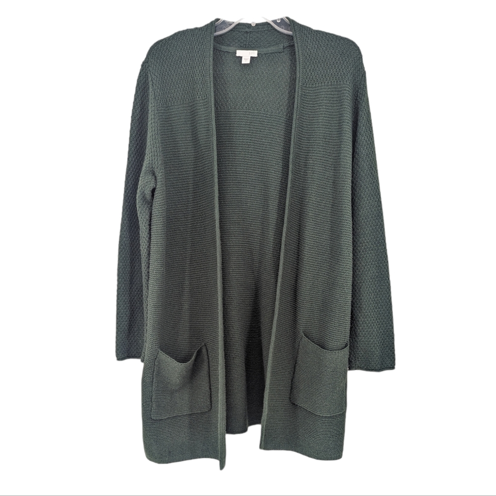 J.Jill Green Wool Blend Cardigan Size Small